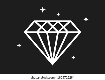 Ilustración vectorial de un diamante brillante