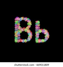 Vector illustration of Sparkling letter  B.