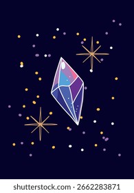 ilustração vetorial da gem poligonal cintilante
