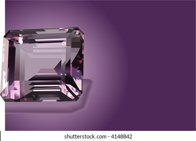 A vector illustration of a sparkly purple amethyst