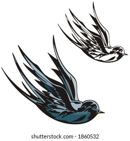 Vector illustration of a sparrow.