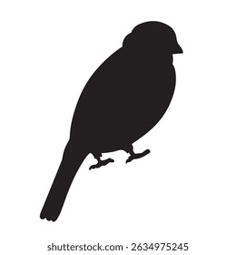 ilustração vetorial de Sparrow em aparências de silhueta