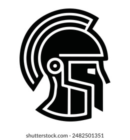 Vector Illustration of a Spartan Helmet