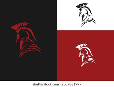 Vector illustration of Spartan Silhouette Logo Design