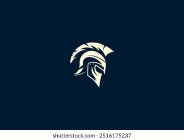 Vector illustration of Spartan Silhouette Logo Design