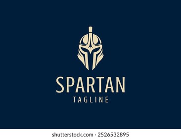 Ilustração vetorial do design do logotipo da silhueta espartana