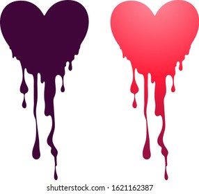 vector illustration of a spattered heart