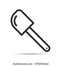 vector illustration of a spatula icon in black line style. suitable for culinary business graphic assets, mobile apps, websites, designs, etc.