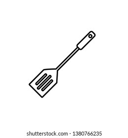 vector illustration spatula kitchen equipment image vector icon flat logo. Outline icon isolated on white background.