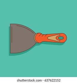 Vector illustration of a spatula for repairs