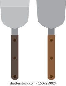 Vector illustration of spatula used for Japanese okonomiyaki