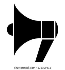 Ilustración vectorial del icono del altavoz en negro