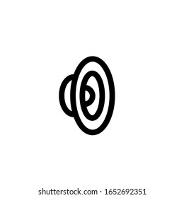 Vector illustration, speaker icon. Line design template