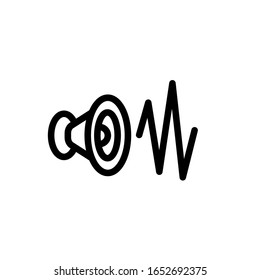 Vector illustration, speaker icon. Line design template
