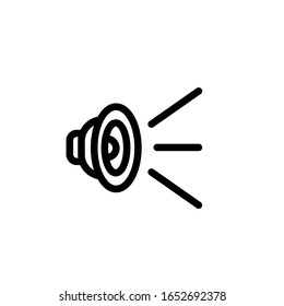 Vector illustration, speaker icon. Line design template