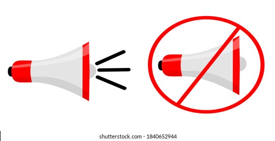 Vector Illustration Speaker On and Off Isolated, Suitable for template, background, poster, banner