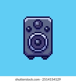 Vector Illustration of speaker with Pixel Art Design, perfect for game assets themed designs