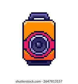 Vector Illustration of speaker with Pixel Art Design, perfect for game assets themed designs