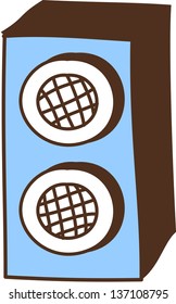 Vector illustration of speakers