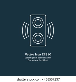 Vector illustration of speakers icon