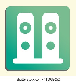 Vector illustration of speakers icon. Premium quality web icon