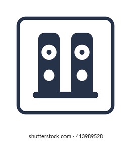 Vector illustration of speakers  icon. Premium quality web icon