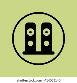 Vector illustration of speakers icon. Premium quality web icon