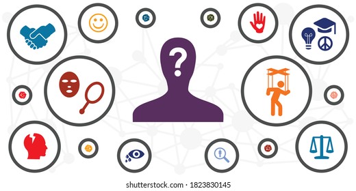 vector illustration of speaking person on the computer screen with online video broadcasting technology buttons for webinars visuals