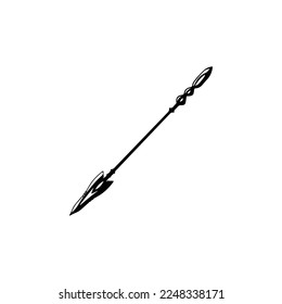 ilustración vectorial del concepto de arma de lanza
