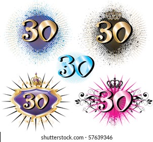 Vector Illustration for Special Birthdays Anniversaries and Occasions. Great for t-shirt or cards.