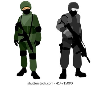 Vector illustration of a special forces soldiers