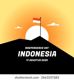 Vektorgrafik spezielle Unabhängigkeit Tag indonesia 17 agustus. flacher Designstil.