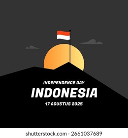 vector illustration special independence day indonesia 17 agustus. flat design style.