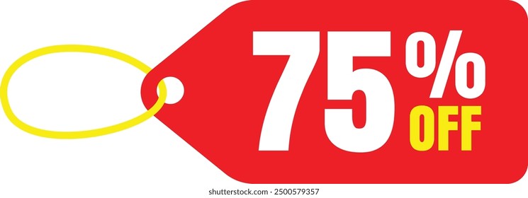 vector illustration Special offer 75% off label or price tag