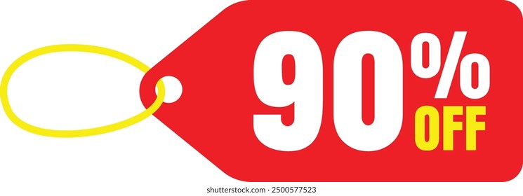 vector illustration Special offer 90% off label or price tag