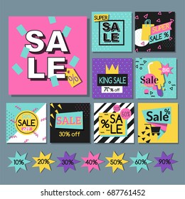 Vector illustration special offer big sale flayer card template special spring discount promotion poster.