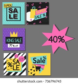 Vector illustration special offer big sale flayer card template special spring discount promotion poster.