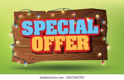 vector illustration special offer word creative and modern banner design template,use for business promotion and sales concept.