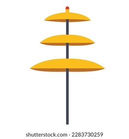 vector illustration of a special umbrella for commemorating a day of silence, fasting, and meditation for Hindu Balinese people