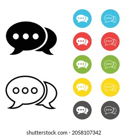 vector illustration of speech bubble icon