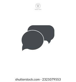 A vector illustration of a speech bubble icon, symbolizing communication, dialogue, or conversation. Ideal for representing chat, commentary, or social interaction