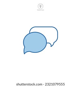 A vector illustration of a speech bubble icon, symbolizing communication, dialogue, or conversation. Ideal for representing chat, commentary, or social interaction