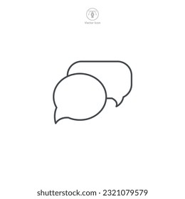 A vector illustration of a speech bubble icon, symbolizing communication, dialogue, or conversation. Ideal for representing chat, commentary, or social interaction