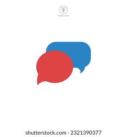 A vector illustration of a speech bubble icon, symbolizing communication, dialogue, or conversation. Ideal for representing chat, commentary, or social interaction