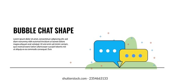 Ilustración vectorial de la burbuja del habla. Moderno y plano en línea continua.