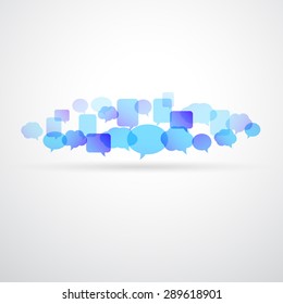 Vector illustration Speech bubble network background. EPS10