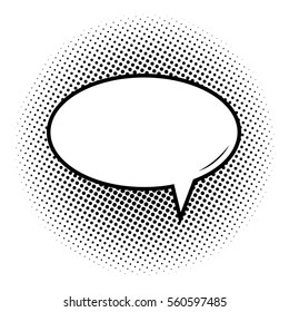 vector illustration of speech bubble in pop-art
