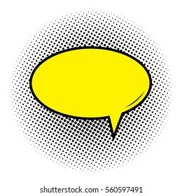 vector illustration of speech bubble in pop-art