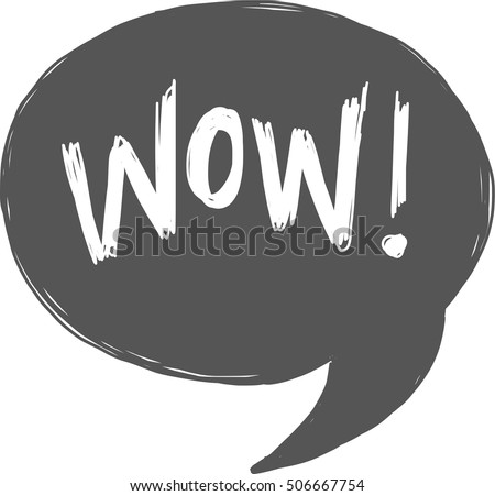 Vector Illustration of a Speech Bubble Saying 'Wow'