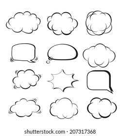 vector illustration of speech bubble set